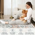 thumbnail image 7 of Haperlare Vintage Runner Rugs for Hallway,Machine Washable Non Slip Entryway Rugs,Pink Rugs for Laundry Kitchen,2'x6' Indoor Floor Mat, 7 of 7