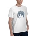 thumbnail image 5 of Snow Leopard T-Shirt for Men Cotton 100% Summer Tops Women Fashion Casual Short Sleeves Round Collar Short-Sleeve Couple Top Tees, 5 of 6