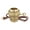 Gold, variant on B&P Lamp® Solid Brass Electrified Burner Designed to Fit Aladdin® Brand Lamps, Brown Cord, On-Off Switch