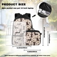 thumbnail image 2 of Yspwyqan Backpack Set Kids Boys, Paw Print Dachshund Dog School Backpack Set for Boys Ages 8-15, 17 Inch Double Zipper Trendy Daypack with Front Pocket for Hiking, 2 of 7