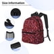 thumbnail image 3 of Disketp Red Glitter Mochila Ligera Clásica con Múltiples Bolsillos, Mochila Casual para Hombre y Mujer, Ideal para Escuela, Trabajo y Viajes, 3 of 6
