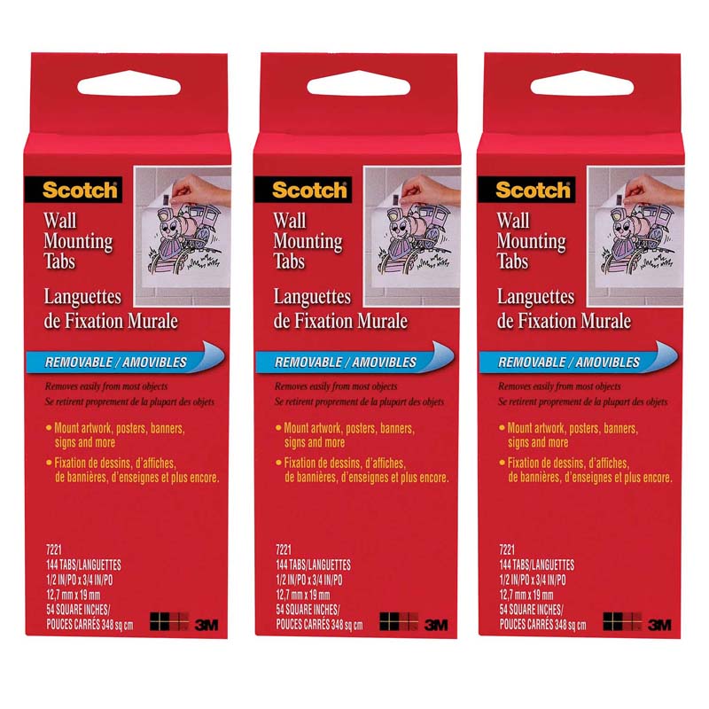 SCOTCH (3 PK) WALL MOUNTING TABS .5X.75IN Walmart Canada
