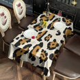 thumbnail image 5 of Beige and Black Of Leopard Print Rectangle Tablecloth 60"x120",Waterproof Polyester Rectangle Table Cloth, Wipeable Spillproof Polyester Tablecloth for Dining, Camping, Indoor and Outdoor, 5 of 6