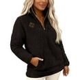thumbnail image 2 of LWITHSZG Womens Quarter Zip&nbsp;Pullover Comfy Warm Sherpa Fleece Long Sleeve Tops Workout Running Sweaters Fall Winter Casual Solid Sweatshirts with&nbsp;Pocket, 2 of 5