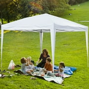 Ainfox 10 x 10 ft Pop up Tent Folding Instant Frame Canopy Gazebo for Beach Tailgating Party, Carrying Bag（White)