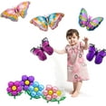 thumbnail image 4 of 10 Pcs Butterfly Foil Balloons Balloons Colorful Butterfly Balloons and Flower Shaped Balloon Butterfly Party Balloon Spring Summer Floral Balloons for Theme Party Baby Shower Wedding Birthday, 4 of 4