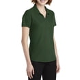 thumbnail image 4 of Womens EZPerformance Polyester Pique Polo T-Shirt Deep Forest Green Medium, 4 of 5