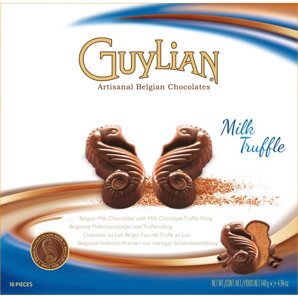 Guylian Belgian Milk Chocolate Seashell Truffles, 4.94 Oz, 16 Ct