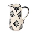 thumbnail image 2 of Vickerman 6.5" Contemporary Ceramic Leaf Print Jar in White/Black, 2 of 3