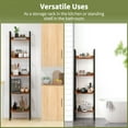 thumbnail image 4 of 4-Tier Ladder Shelf, Corner Bookshelf for Living Room, Balcony, Home Office, Bookcase Storage & Display Shelf, Rustic Brown, 4 of 9