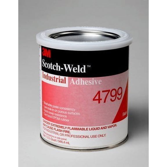 (Price/1 CN)3M 021200-21357 Industrial Adhesive, 4799, 1 Qt, Can, Black