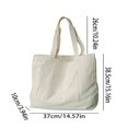 thumbnail image 3 of LNGOOR Medium Shopper Bag Pocket Front Minimalist Preppy, 3 of 6