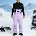 thumbnail image 6 of dgysar Women's Essential Insulated Ski Bibs, Water Resistant Snow Pants for Skiing & Snowboarding Light Purple M, 6 of 6