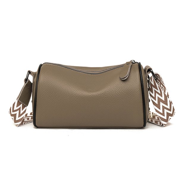 Bolso bandolera para mujer Bolso de hombro de moda de cuero genuino Monedero de diseñador (Caqui) Likrtyny Para Estrenar