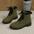 thumbnail image 6 of Tawop Womans Boots Low Heel Lace Up Winter Fall Boots, 6 of 9