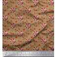 thumbnail image 1 of Soimoi Poly Georgette Fabric Damask Design,Leaves & Aster Floral Decor Fabric Printed Yard 42 Inch Wide, 1 of 3