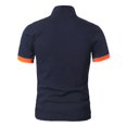thumbnail image 4 of Men's Color Block Collar Polo Shirt Mesh Quick Dry Fabric Short Sleeve Outdoor Walking Casual Tee, 4 of 5
