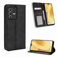 thumbnail image 2 of Magnetic Closure Wallet Case with Vintage Design for V23 5G, PU Leather Cover with Card Slots, 2 of 5