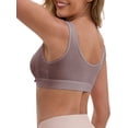 thumbnail image 3 of INSPIRE CHIC Women's Bras Front Closure Wireless Postpartum Breastfeeding Lingerie V-Neck Push Up Ribbed Nursing 3XL Purple, 3 of 5