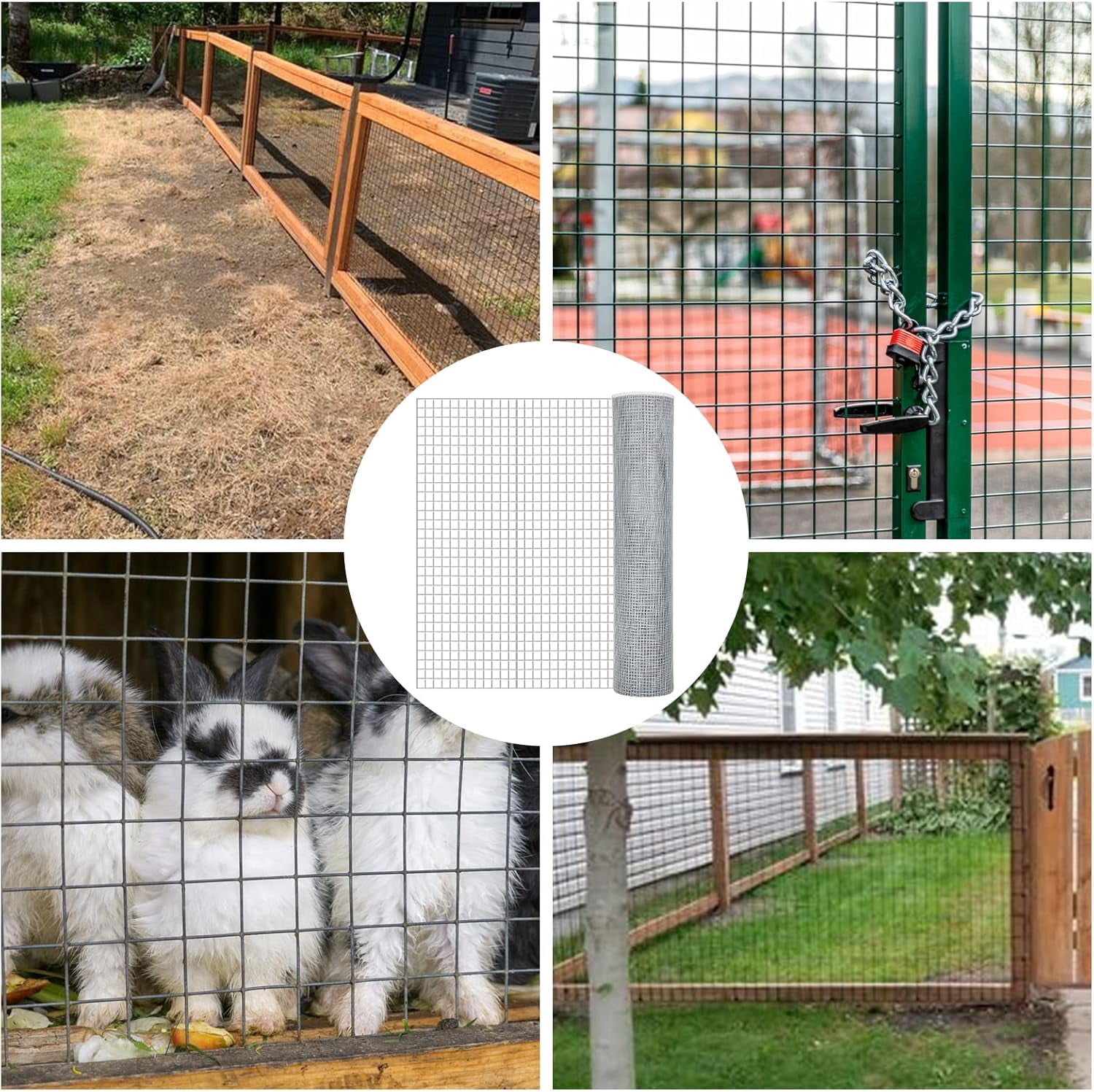 DWALE 48in x 50ft 23GA Galvanized Hardware Cloth, Wire Mesh Fence for Chicken Coop, Poultry & Garden Protection
