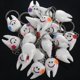 thumbnail image 5 of 100 Piezas Llavero Llavero Colgante Diente Forma Lindo Regalo Dental, 5 of 8