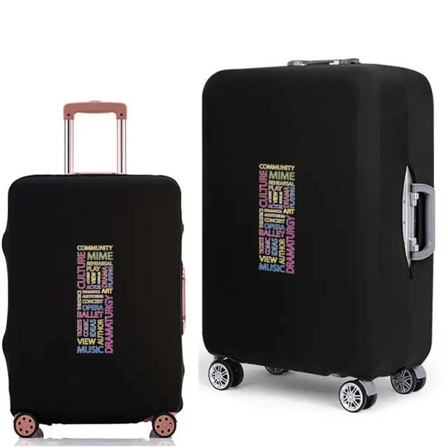 2022 Luggage Case Protective Cover Text 26 Letter Pattern Travel Elastic Duffle Luggage Dust Cover for 18-28 Inch Suitcase 8text I S