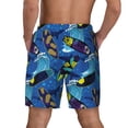 thumbnail image 4 of Uemuo Hawaiian Style Pattern Mens Swim Trunks Quick Dry Board Shorts with Mesh Lining, Stretch Beach Shorts Quick Dry No-Chafing Board Shorts-Small, 4 of 9