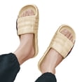 thumbnail image 3 of Mens Slippers,Men Slippers EVA Thick Sole Lightweight Comfort Summer Slippers for Outdoor Indoor Casual Wear,Slippers for Men,Beige,5.5, 3 of 8
