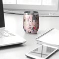 thumbnail image 3 of 12oz Stemless Wine Tumblers French Bulldog Dog Pattern with Pioneer Flower Vacuum Insulated Stainless Steel Travel Tumbler Cups Mug with Lid and Straw for Champaign,Cocktail,Beer with Cleaning Brush, 3 of 5