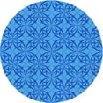 thumbnail image 1 of Ahgly Company Machine Washable Indoor Round Transitional Blue Area Rugs, 5' Round, 1 of 7