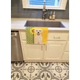 thumbnail image 2 of Summer Sunflowers White Cream Labrador Retriever Kitchen Towel, 2 of 5