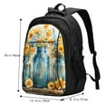 thumbnail image 5 of Cauagu Rustic Blue Vase Blossoms Print Travel Laptop with USB Charging Port,Extra Large Backpack College Backpack Business Work Bag Casual Daypack Perfert for Men Women, 5 of 7