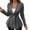 Grey, variant on HXWCHs Textured Jacquard Shawl Collar Denim Jacket Button Front Long Sleeve Casual Outerwear Coat for Women S Grey