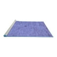 thumbnail image 2 of Ahgly Company Machine Washable Indoor Round Abstract Blue Modern Area Rugs, 6' Round, 2 of 4