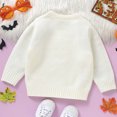 thumbnail image 7 of Odeerbi Toddler Boys Girls Halloween Sweater Cute Winter Thermal Knit Crewneck Sweater Infant Halloween Cute Sweater Baby Knitted Tops Toddler Clothes White, 7 of 7