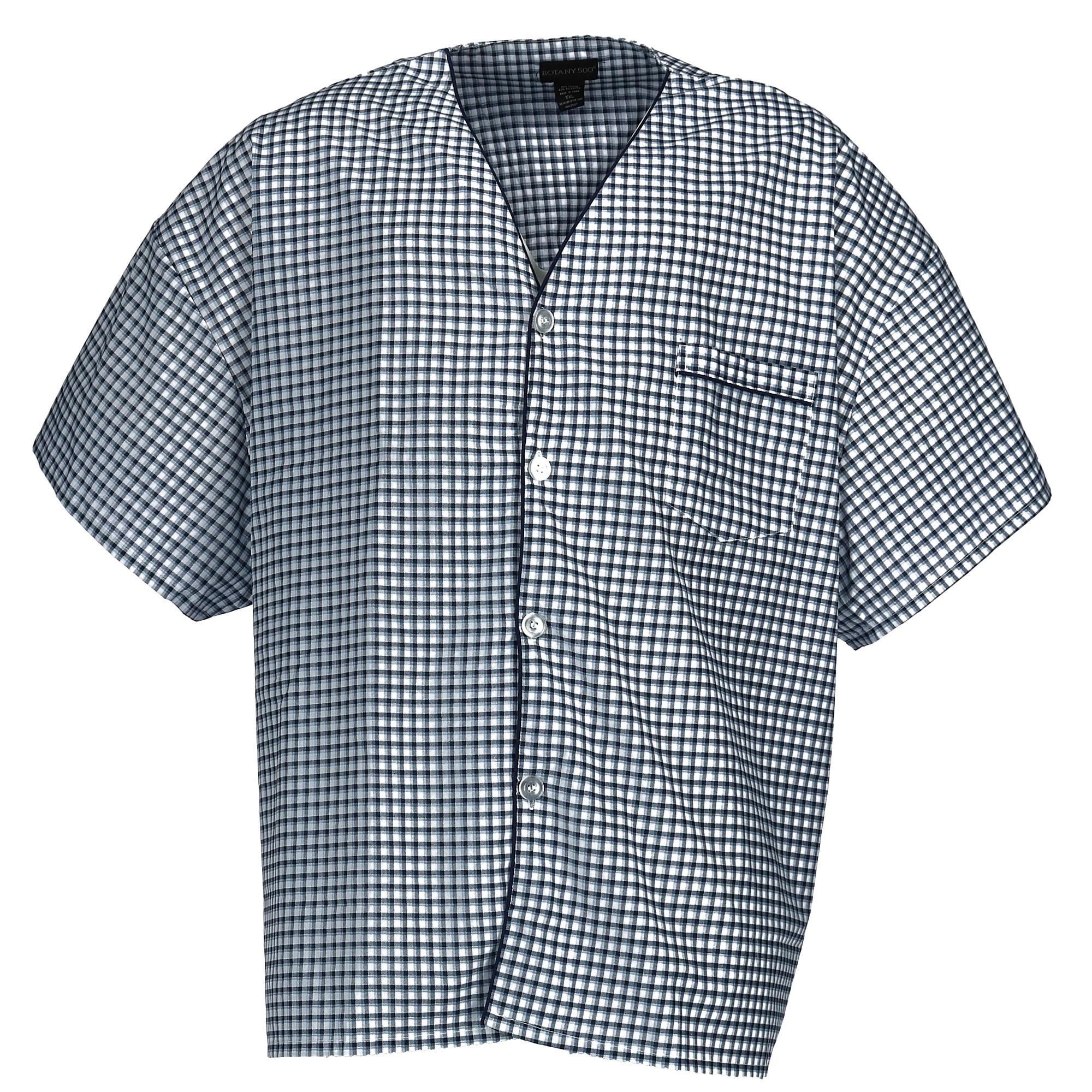 Botany 500 Men's Big and Tall Short Sleeve Knee Length Pajama Set