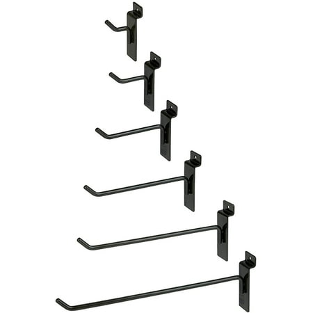 

8 Black Slatwall Hooks Slatwall Display Panel Hangers - 3 Pack