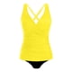 thumbnail image 5 of Traje de baño de bikini liso sin mangas para mujer, traje de baño push-up acolchado, conjuntos de blusa de traje de baño de poliéster para mujer, 5 of 5