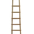 thumbnail image 3 of Screen Gems 6 Step 6 ft Blanket Rack Decorative Wooden Ladder Brown, 3 of 6