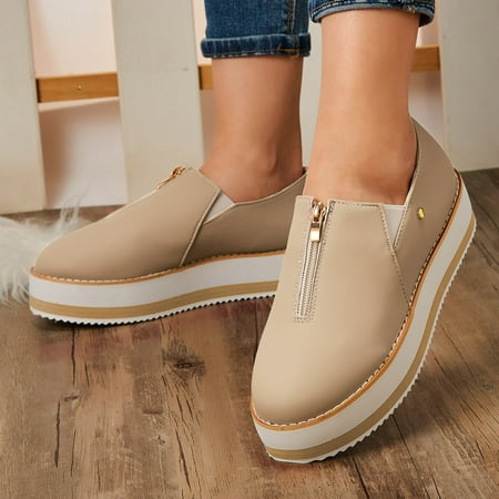 

Vedolay 2023 Casual Shoes Women s Shoes Slip On Summer Fashion Comfortable Flats Loafer Brown 8.5
