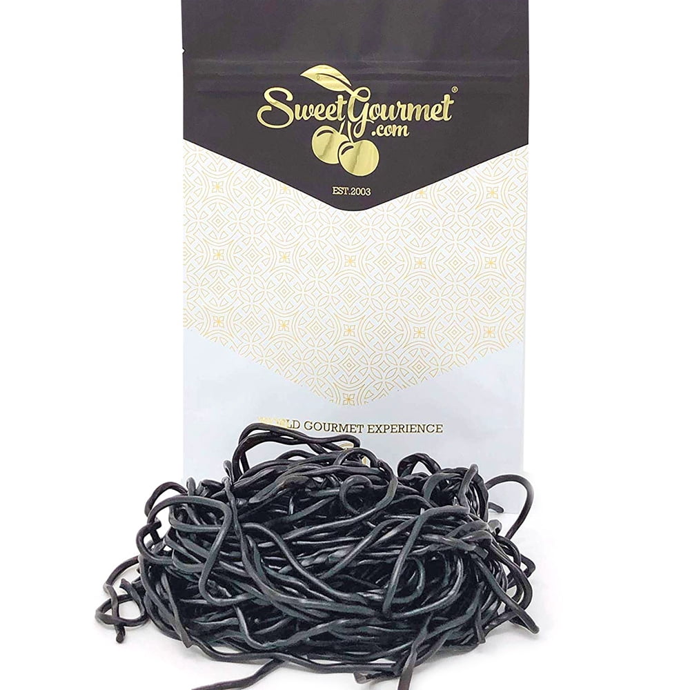 SweetGourmet Black Licorice Laces Dutch Candy Shoelaces 1 Pound