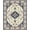 Ivory Blue, Pattern 20, variant on ODIKA 8'x10' Washable Area Rug Dining Under Vintage Distressed Border Ornate Scrollwork Large for King Size Bedroom Bed, Master Suite, Non-Shedding, Easy Care