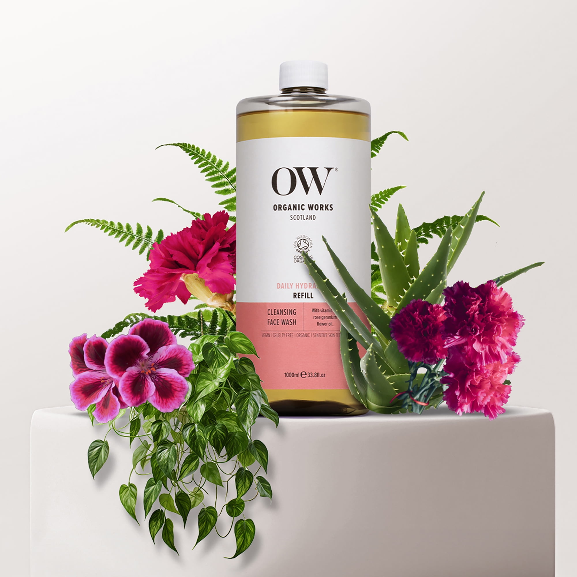 Organic Works Daily Hydration Cleansing Face Wash Refill, 33.8 oz Cleanser
