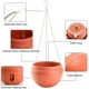 thumbnail image 3 of Sungmor - Maceta colgante para jardín con forma de cuenco, maceta de plástico resistente, maceta creativa para almacenamiento y liberación de agua, maceta decorativa para interiores y exteriores Ormromra HMHZ728-4, 3 of 6