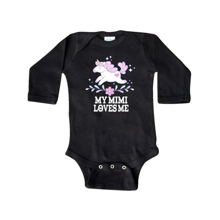 

Inktastic My Mimi Loves Me Unicorn Gift Baby Girl Long Sleeve Bodysuit