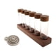thumbnail image 2 of Tubos de almacenamiento de granos de café con soporte de nogal, tarro de granos de café para bar y cocina. Base de 6 agujeros., 2 of 9