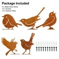 thumbnail image 7 of Lingsida 5pcs Rusty Birds Decoration, Outdoor Bird Wall Decor, Metal Birds Craft Statue Ornaments, Garden Sculptures and Yard Art, Fence Decorations Outdoor, Rustic Garden Decor, 7 of 7