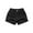 Black, variant on FLMEI 3-12Y Little Girls Denim Shorts Toddler Kids Summer Elastic Waist Jeans Shorts Fringed Hem Hot Pants with Pockets
