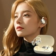thumbnail image 7 of Oggfader Wireless Earbuds Bluetooth 5.4 Wireless Earphones Ear Mounted Comfortable To Wear Directional Sound Transmission Stereo Sound Effect Long Battery Life Bluetooth Earphones Beige, 7 of 7