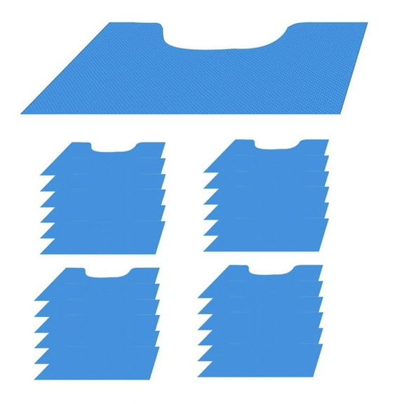 25 Pcs Disposable Toilet Commode Mat Deodorizing Toilet Mats Potty Training Floor Mat Non Slip U Shaped Contour